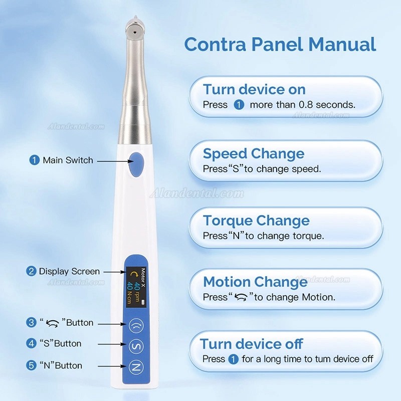 Betterway Motor X Electric Wireless Torque Driver Universal Implant Torque Wrench with 16pcs Drivers